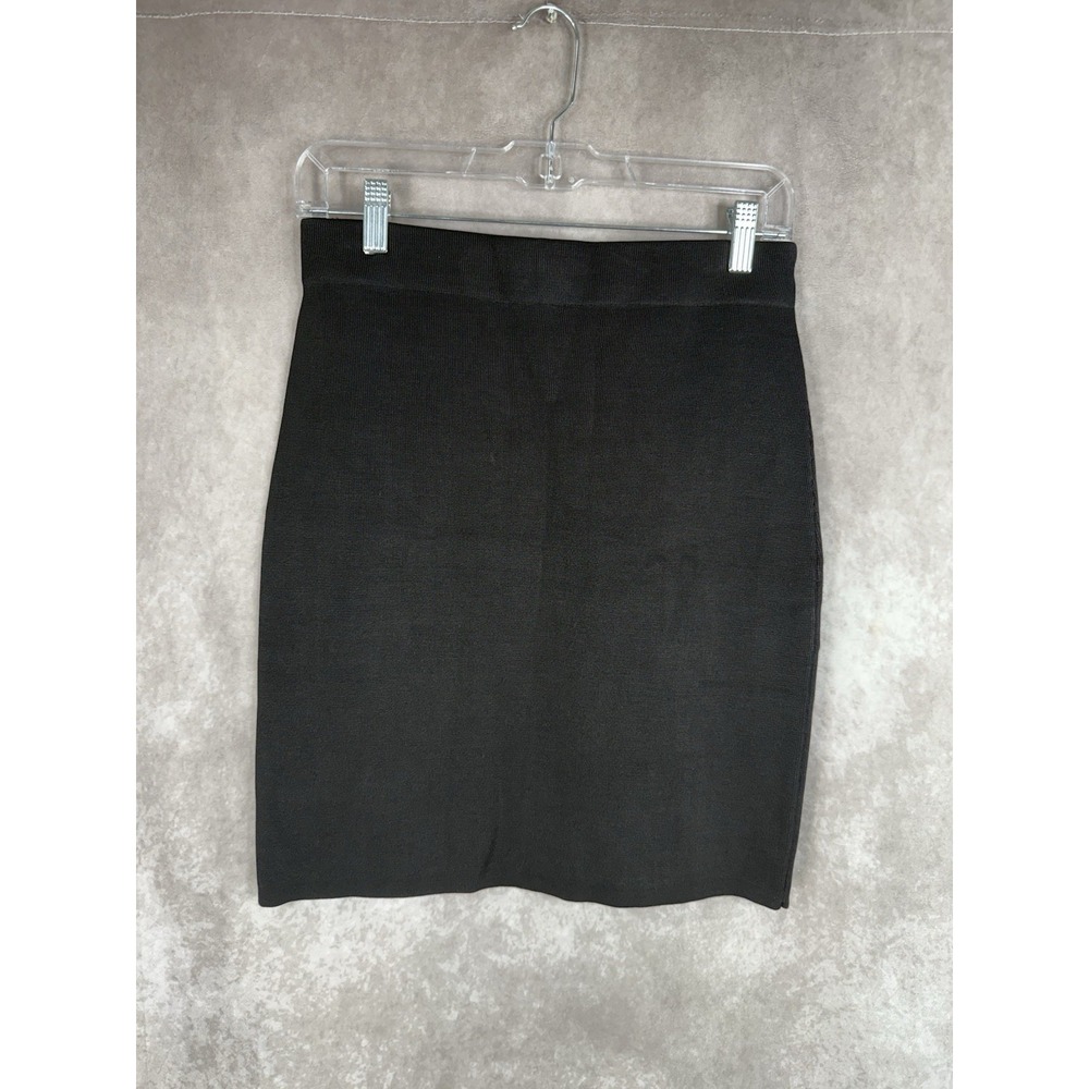 COS Ribbed Stretch A-Line Skirt In Black Women's Size S